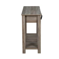 HOMCOM Mesa consola tipo aparador estilo colonial com prateleira inferior espaçosa carga 60kg 120x39x81 Cinza(m-10)