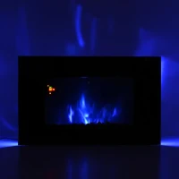 HOMCOM Lareira Eléctrica de Parede 1000/2000W Comando a Distância 90x9.5x56cm(m-7)