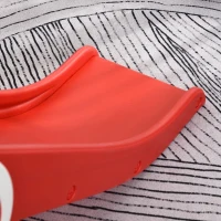 HOMCOM Escorrega infantil para crianças acima de 3 anos dobrável com escada e rampa 120x50x56 cm Vermelho(m-9)