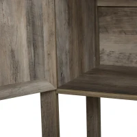 HOMCOM Armário de Armazenamento Vintage com Prateleira Inferior de 2 Portas 90x39x80,5 cm Cinza(m-7)