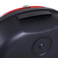 HOMCOM Mala para Motocicleta Mala para Mota Capacidade de 52L com Fechadura e 2 Chaves 59,5x43,5x31 cm Preto e Vermelho(m-7)