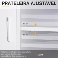HOMCOM Armário de Escritório para Impressora Multifuncional com Prateleiras e Amplo Espaço de Armazenamento 60x50x65,5 cm Branco(m-4)