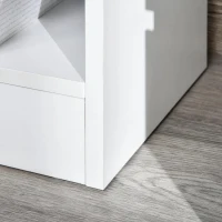 HOMCOM Estante de 4 níveis com 10 compartimentos Prateleiras de armazenamento multiuso 100x23,8x140 cm Branco(m-11)