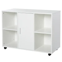 Vinsetto Armário para Escritório de Impressora com Espaço de Armazenamento e Rodas 100x 40 x 71 cm Branco(m-1)