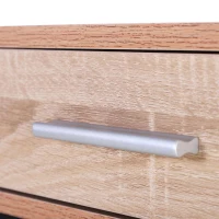 HOMCOM Mesa Tipo Consola de Estilo Industrial com 2 Gavetas e Prateleira Inferior 120x30x81,5cm Carvalho e Preto(m-8)