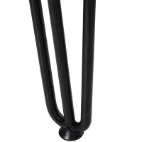HOMCOM Pernas de mesa tipo pernas de garfo de 4 peças 3 hastes Pés de aço resistentes para móveis com protetores pretos Acessórios incluídos 12x12x71cm(m-11)