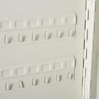 HOMCOM Armário de Chaves com 93 Ganchos e Etiquetas Fechadura e 2 Chaves 30x24x7,5 cm Cinza(m-6)