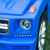 HOMCOM Carro Andador para Bebé de 18-36 Meses Carro sem Pedais com Faróis Música Buzina Compartimento de Armazenamento e Encosto Alto 68x30,5x41,5cm Azul(m-9)