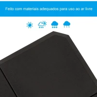 Outsunny Conjunto de 4 Pesos de Base para Chapéu de Sol Preenchível de 80 kg de Água ou 120 kg de Areia 100x100x9,5 cm Preto(m-8)