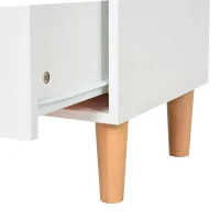 HOMCOM Estante Infantil de madeira com 4 prateleiras 1 gaveta compacta 50x30x142 cm Branco(m-13)