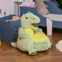 HOMCOM Sofá em forma de dinossauro para crianças acima de 18 meses com assento acolchoado  60x55x59cm Verde(m-12)