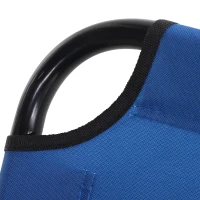 Outsunny Espreguiçadeira dobrável reclinável com ângulo ajustável de 3 posições para exterior carga 120 kg 190x56x28 cm Azul(m-8)