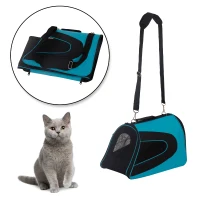 Transportadora Cão Gato de Estimação Saco de Viagem Alças e Alça ajustável(m-2)