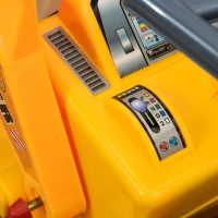 HOMCOM Trator sem Pedais para Crianças de 2-3 Anos com Pá Escavadora Espaço de Armazenamento Oculto Volante e Buzina 70x26x37cm Amarelo(m-9)