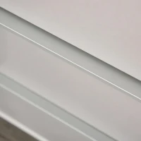 HOMCOM Bloco de Gavetas Móvel de Escritório com 3 Gavetas Fechadura Rodas e Travão para Documentos 40x40x63,5 cm Branco e Cinza(m-11)