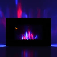 HOMCOM Lareira Eléctrica de Parede 1000/2000W Comando a Distância 90x9.5x56cm(m-4)