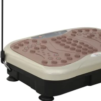 HOMCOM Plataforma de Vibração com 2 Bandas Elásticas para Treinamento de Fitness 200 W com Controle Remoto e Carga 120 kg(m-12)