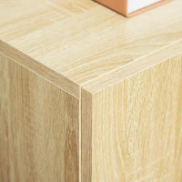HOMCOM Aparador de Sala de Estar com 2 Portas Armário Auxiliar com 2 Prateleiras para de Livros Roupa Brinquedos Estilo Moderno 70x39x70cm Madeira natural(m-8)