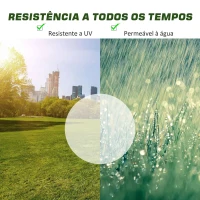 Outsunny Relva Artificial 40 mm Rolo de Relva Artificial 1x4 m Realista com Orifícios de Drenagem para Varanda Jardim Pátio Verde(m-7)