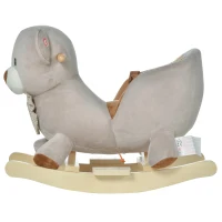 HOMCOM Cavalo de balanço com forma de urso para bebê acima de 18 meses com som 60x33x50(m-10)