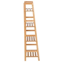 HOMCOM Estante de Bambu com 4 Prateleiras Estante em Forma de Escada para Sala de Estar Escritório 48x31,5x120 cm Madeira(m-9)