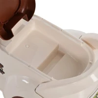 HOMCOM Andador de passeio para crianças acima de 1 ano  Função de luz Música buzinha 66x33x47,7 cm  Branco(m-9)