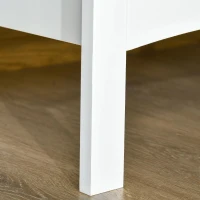 HOMCOM Aparador de Cozinha Armário Buffet com 2 Armários Porta de Vidro Prateleira Interior Ajustável e 4 Gavetas para Sala de Jantar Sala de Estar 136x45x85cm Branco(m-8)