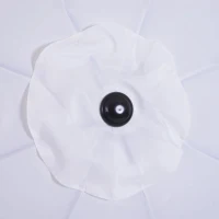 Outsunny Chapéu de Sol de Jardim Ø295x250cm com Manivela Chapéu de Sol Exterior com Mecanismo de Inclinação e Mastro Desmontável de Metal para Terraço Piscina Pátio Branco(m-8)