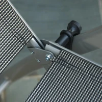 Outsunny Espreguiçadeira dobrável para jardim Cadeira ajustável de 10 posições com encosto alto e apoio para pés carga máx. 150 kg 78x58x110 cm Cinza(m-8)