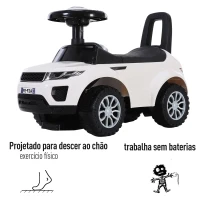 HOMCOM Carro andador para bebé sem Pedais com Alto-falante 60x38x42cm branco(m-6)