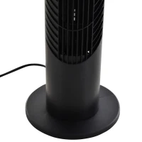 HOMCOM Ventoinha de Coluna com 3 Nivéis de Velocidade Temporizador 7,5h Potência 40W e Oscilação 70° Ø18x78,5 cm Preto(m-7)