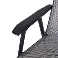 Outsunny Conjunto de 2 cadeiras dobráveis Com apoio de braços para varanda Jardim Terraço Carga 100kg 58x64x94 cm Cinza(m-11)