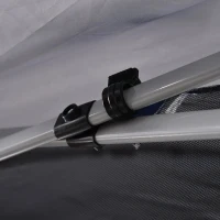 Outsunny Tenda Dobrável para Jardim ou Campismo 360x360x260cm Tenda para Exterior com Tela Mosquiteira Azul(m-7)