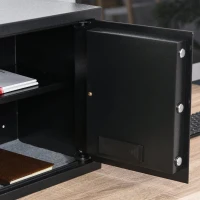 HOMCOM Cofre eletrônico com chave 2 códigos Capacidade de 32L Aço 35x30x39,3 cm(m-5)