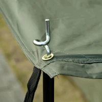 Outsunny Tenda de acampamento para 4 pessoas à prova d'água 2000mm portátil Igloo com 2 portas para acampamento 480x220x190 cm verde(m-6)