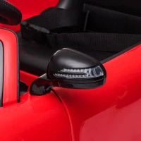 HOMCOM Carro elétrico para crianças de 3-5 anos licenciado Mercedes GTR bateria de 12V com controle remoto Faróis musica Carga de 25kg 105x58x45 cm Vermelho(m-9)