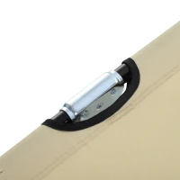 Outsunny Espreguiçadeira dobrável reclinável com ângulo ajustável de 3 posições para exterior carga 120 kg 190x56x28 cm Creme(m-9)