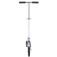 HOMCOM Trotinete Dobrável para Crianças de 7 a 14 Anos Trotinete Infantil com Guiador Ajustável em 4 Níveis e Travão 88x37x75-100cm Branco(m-10)