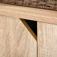 HOMCOM Estante para Livros com Múltiplas Prateleiras Abertas e 1 Armário com Porta Dupla Estante de Armazenamento para Escritório Sala de Estar 80x35x97cm Madeira Natural(m-8)