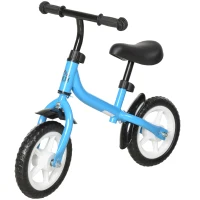 HOMCOM Bicicleta sem Pedais Infantil Altura Ajustável para Principiantes acima de 3 Anos com Rodas com Relevo Bicicleta de Equilíbrio 71x32x56cm Azul(m-1)