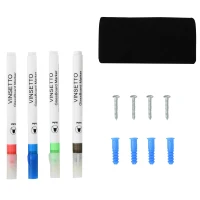 Vinsetto Placa de vidro com bandeja Inclui 4 marcadores e borracha 90x60x0,45 cm Branco(m-11)