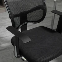 Vinsetto Cadeira de Escritório Giratória Ergonômica com Altura Ajustável Função de Inclinação Apoio para a Cabeça e Suporte Lombar 63x62x109-117cm Preto(m-8)