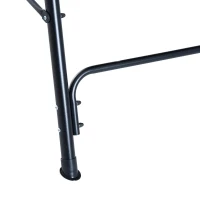 Outsunny Balanço de jardim de metal 3 lugares com toldo ajustável e almofada  172x110x153cm preto(m-7)