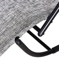 Outsunny Espreguiçadeira de Balanço de Jardim com Apoio para os Braços Almofada para a Cabeça Removível 160x61x79cm Cinza(m-9)