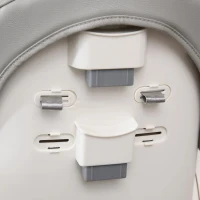 HOMCOM Cadeira de refeição ajustável e dobrável para bebê acima de 6 meses com bandeja dupla 55x80x104 cm Cinza(m-9)