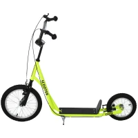 HOMCOM trotinete para crianças acima de 5 anos Guiador ajustável Rodas infláveis Amarelo 135x58x88-94 cm Amarelo(m-12)