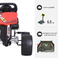 HOMCOM Kart a Pedal Go Kart com Assento Ajustável para Crianças acima de 3 Anos Brinquedo de Exterior 80x49x50 cm Vermelho e Preto(m-6)