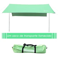 Outsunny Abrigo de Campismo Portátil Tenda de Campismo Impermeável com Proteção Solar 300x292 cm Branco(m-4)
