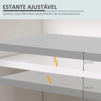 Kleankin Móvel para Lavatório Móvel de Casa de Banho com 2 Portas e Prateleira Interior Ajustável Estilo Moderno 60x30x62,5cm Branco(m-5)