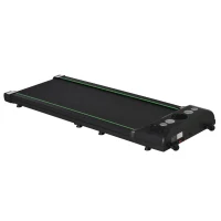 HOMCOM Passadeira Elétrica Motor 500W com Velocidade Ajustável de 1-6km/h Tela LED Controle Remoto e 2 Rodas 133x50x13cm Preto(m-1)